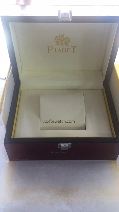 Copy Piaget Blue Leather Watch Box Wholesale - Milky white Insid